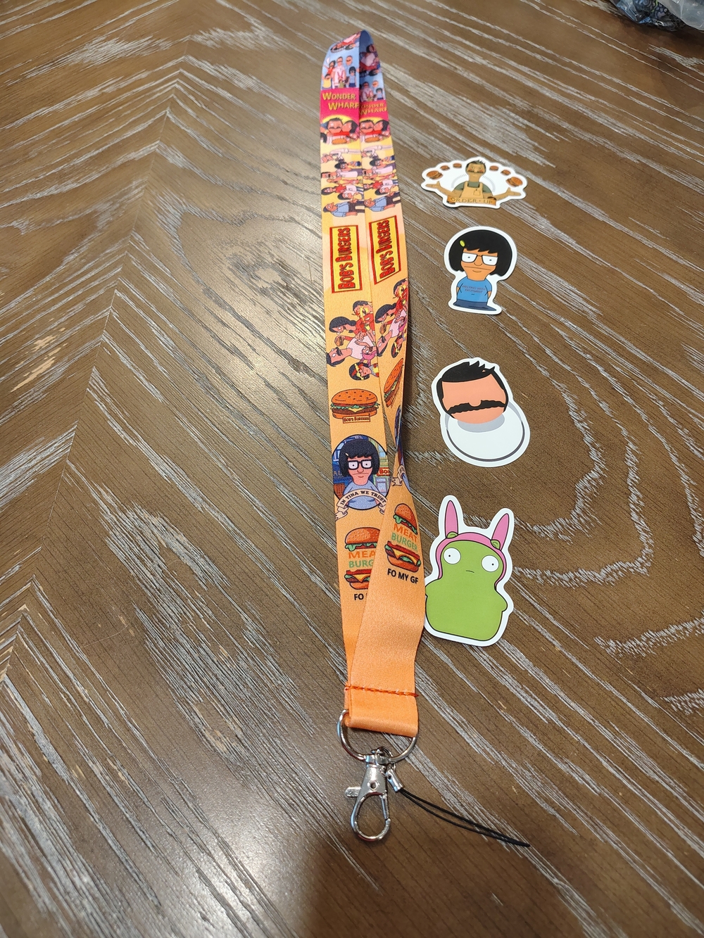 Orange Character Lanyard with Metal Clip